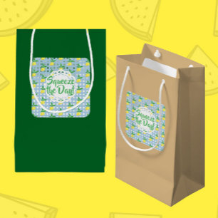 Fun Lemon Theme Squeeze the Day Sticker