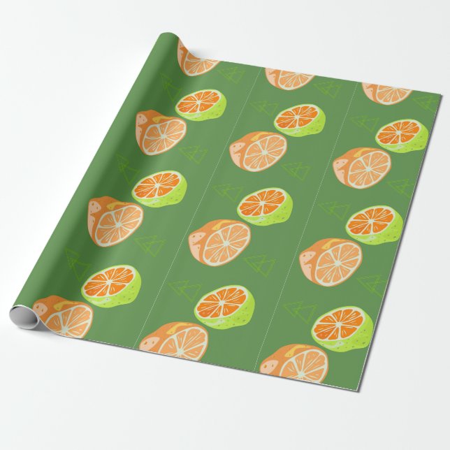 fun  lemons , citrus  Wrapping Paper (Unrolled)