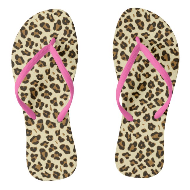 Fun Leopard Print Thongs (Footbed)