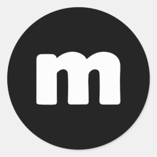 Fun Letter M Groups Halloween Team Groups Costume Classic Round Sticker