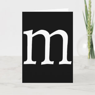 Fun Letter M Halloween Costumes Card