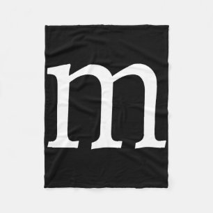 Fun Letter M Halloween Costumes Fleece Blanket
