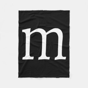 Fun Letter M Halloween Costumes  Fleece Blanket