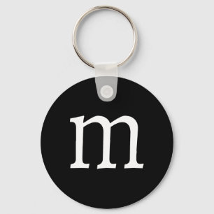Fun Letter M Halloween Costumes Key Ring