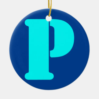 Fun Letter P Alphabet Teacher Kindergarten  Ceramic Ornament