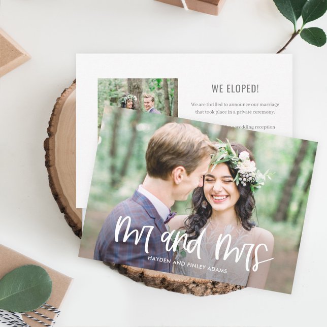 Fun Lettering Editable Colour Wedding Announcement (Creator Uploaded)