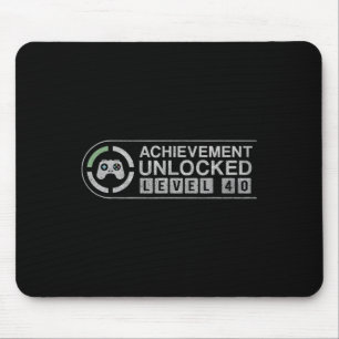 Fun Level 40 Complete Retro Video Game 40th Birthd Mouse Pad