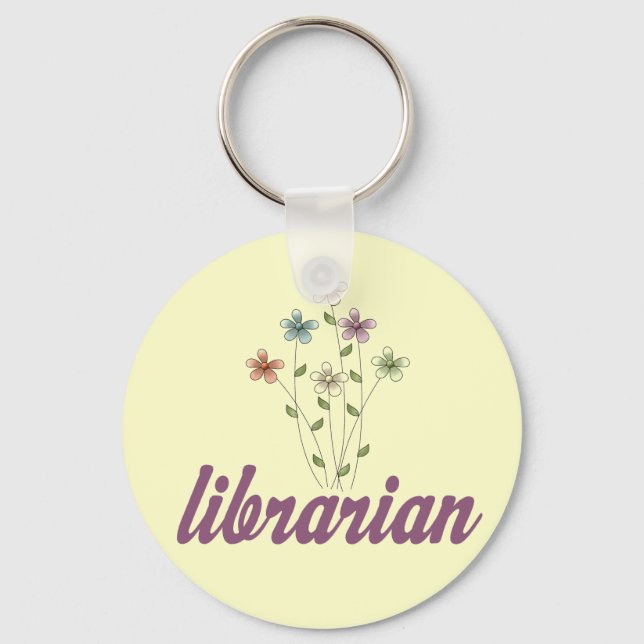 Fun Librarian Key Ring (Front)