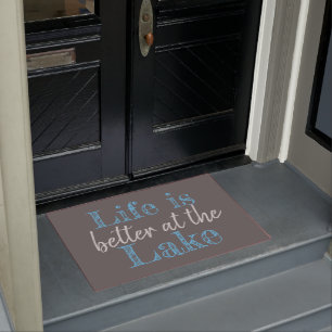 fun LIFE IS BETTER AT THE LAKE   Doormat