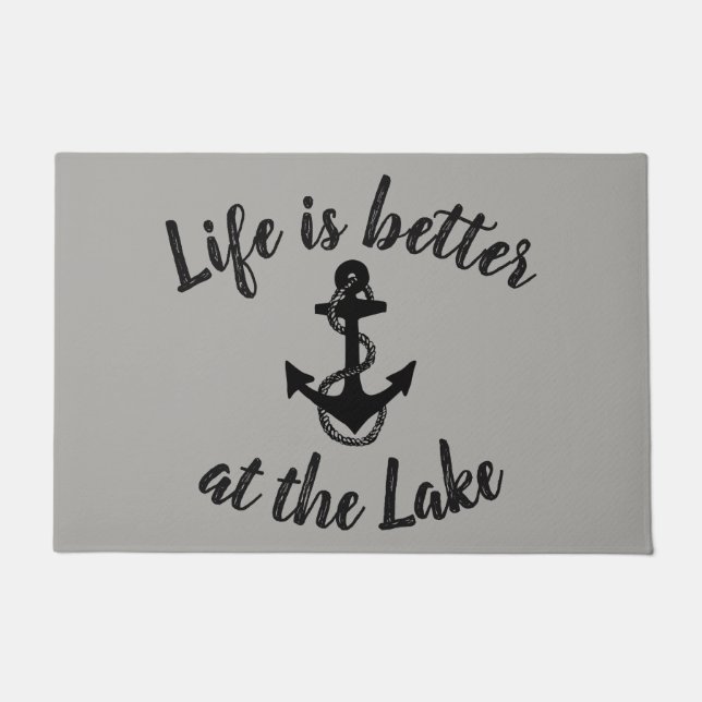 fun LIFE IS BETTER AT THE LAKE | Doormat (Front)
