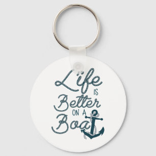 Fun Life Is Better On A Boat Cruising Lovers And B Key Ring