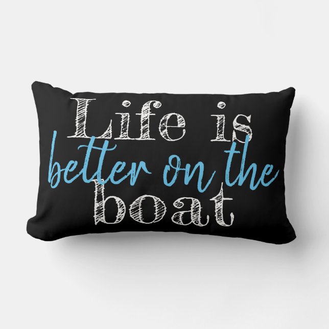 fun LIFE IS BETTER ON THE BOAT | Lumbar Cushion (Front)