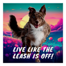 Fun Life Quote Modern Australian Shepherd  