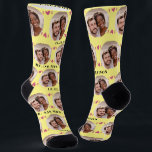 Fun Light Yellow Newlyweds Photo Pattern Socks<br><div class="desc">These fun light yellow newlyweds photo pattern wedding dress or casual socks feature the couple's photo and white hearts in an offset pattern and their names and wedding date! These are perfect for the groom as he walks down the aisle, as a gift for the bride, as a bridal party...</div>