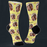 Fun Light Yellow Newlyweds Photo Pattern Socks<br><div class="desc">These fun light yellow newlyweds photo pattern wedding dress or casual socks feature the couple's photo and white hearts in an offset pattern and their names and wedding date! These are perfect for the groom as he walks down the aisle, as a gift for the bride, as a bridal party...</div>