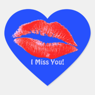 Fun Lipstick Kisses Miss You Romantic LIP STICKERS