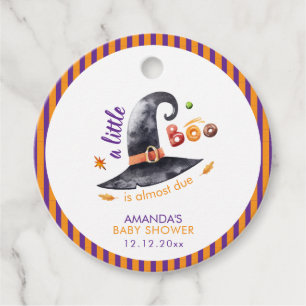 Fun Little Boo Witch Hat Fall Baby Shower Favour Tags