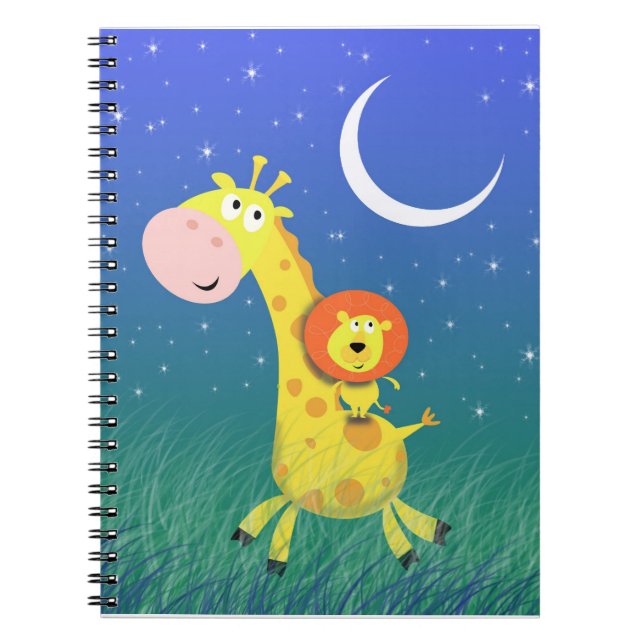 Fun Little Lion and Giraffe Notebook (Front)