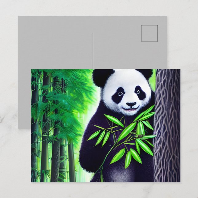 Fun Little Panda Bear Postcard (Front/Back)