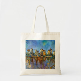 fun little town tote bag