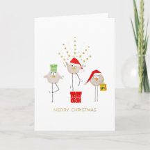 Fun Little Whimsical Birds Christmas