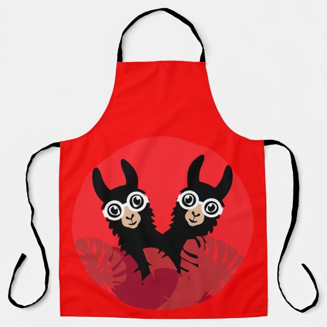 Fun Llama Alpaca Accessories Apron (Front)