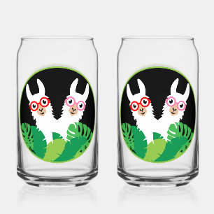 Fun Llama Alpaca Accessories Can Glass