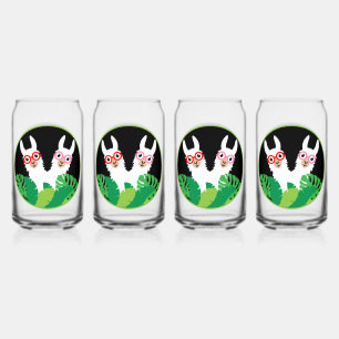 Fun Llama Alpaca Accessories Can Glass