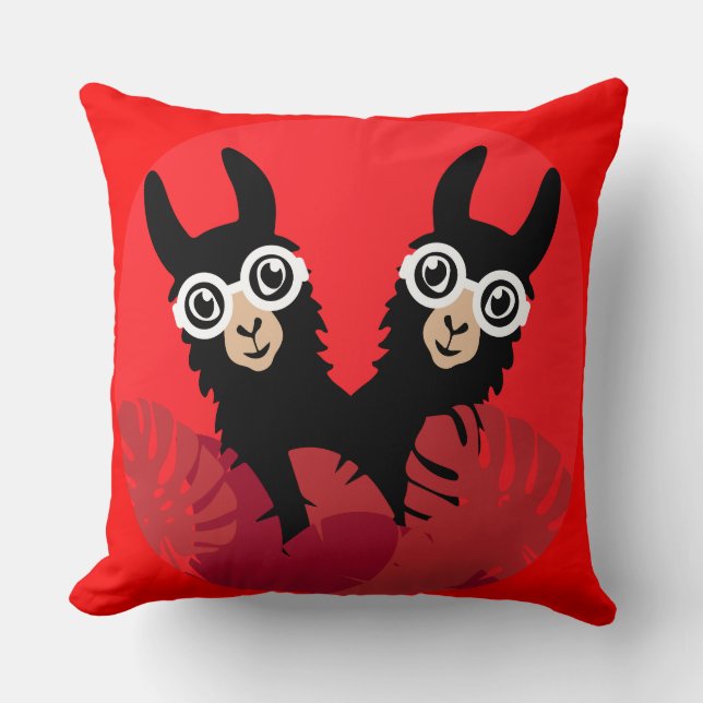 Fun Llama Alpaca Accessories Cushion (Front)
