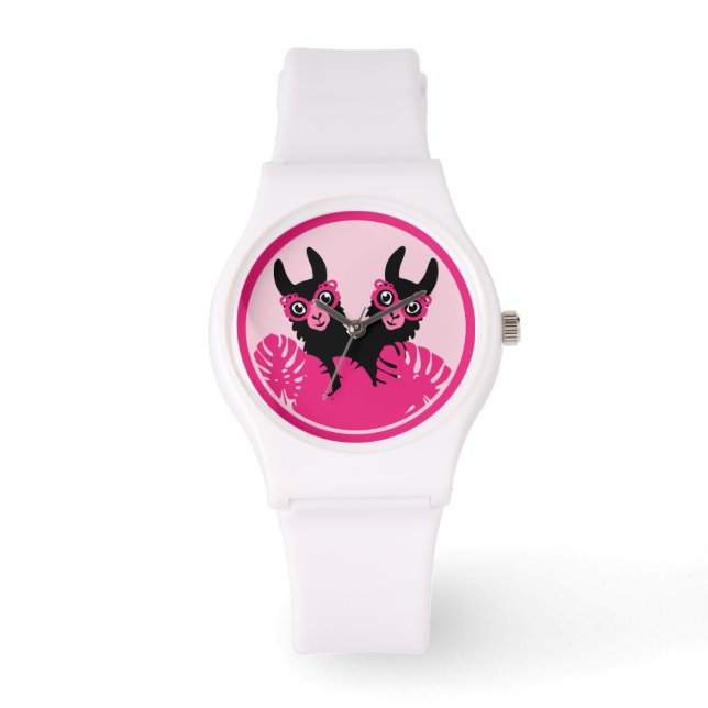 Fun Llama Alpaca Best Friends Watch (Front)