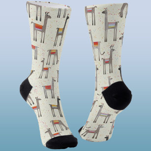 Fun Llama Alpaca Pattern Socks