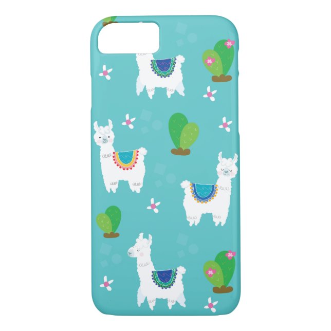 Fun Llama And Cactus Case-Mate iPhone Case (Back)