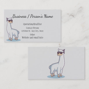Fun LLama  Nature Animal Custom Business Card
