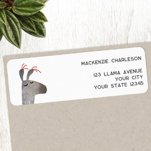Fun Llama Return Address Label