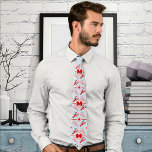 Fun Lobster & Red Monogram Nautical Pattern Tie<br><div class="desc">Nautical Boutique Co.'s fun summer lobster pattern tie features your monogram weaved into the design.  It's perfect for your next lobster bake fundraiser,  Maine wedding,  or other coastal event! #Lobster #Summer #Maine #MensApparel</div>