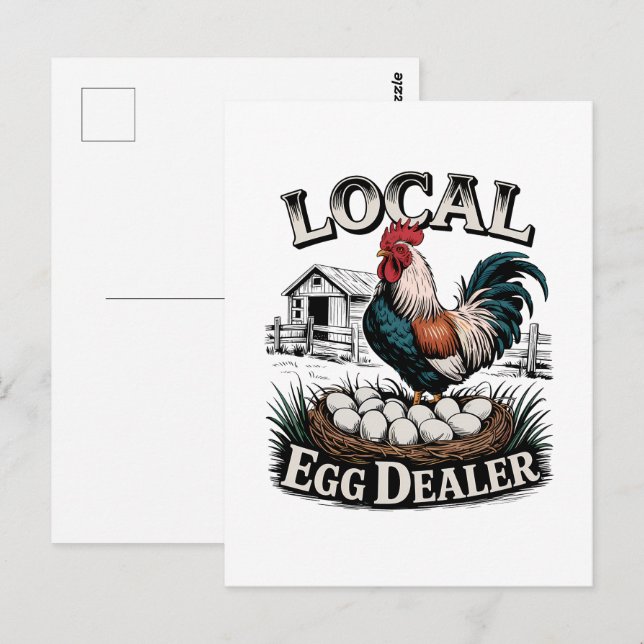Fun local egg dealer  postcard (Front/Back)