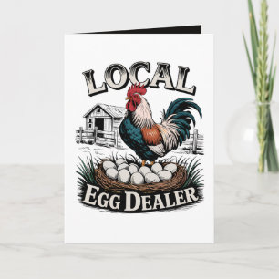 Fun local egg dealer word art card