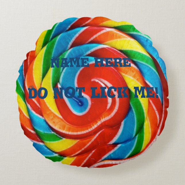 Fun Lollipop pattern round Throw pillow (Front)