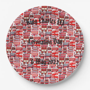 Fun London Buses - Coronation     Paper Plate