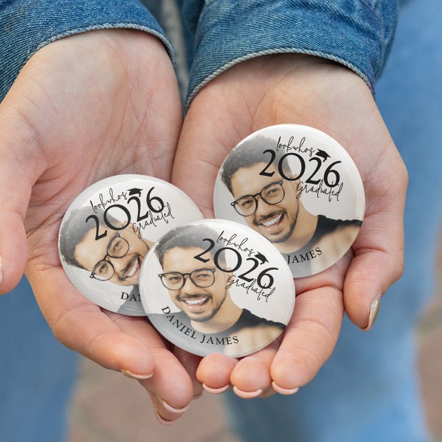 Fun Look who's Graduated Photo Graduation 3 Cm Round Badge (Creator Uploaded)