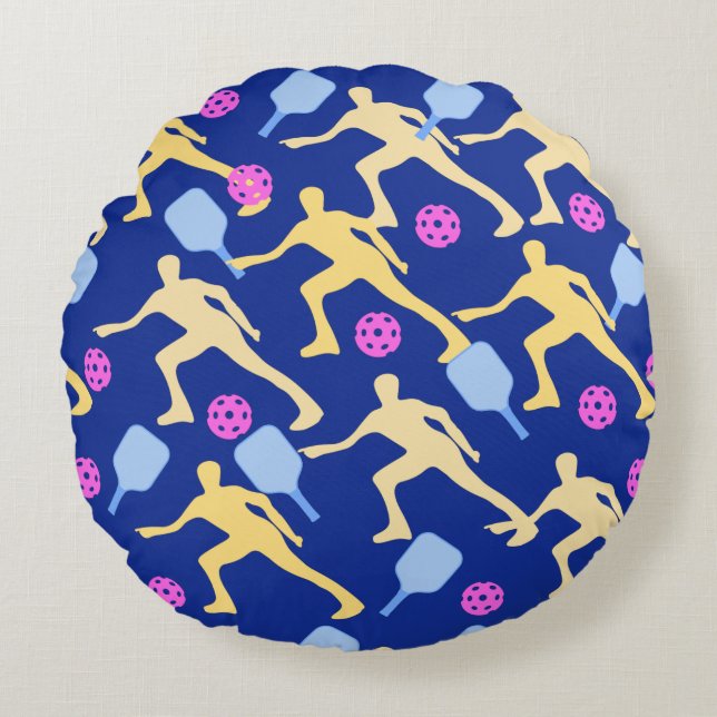 Fun Love Pickleball Paddle Round Cushion (Front)