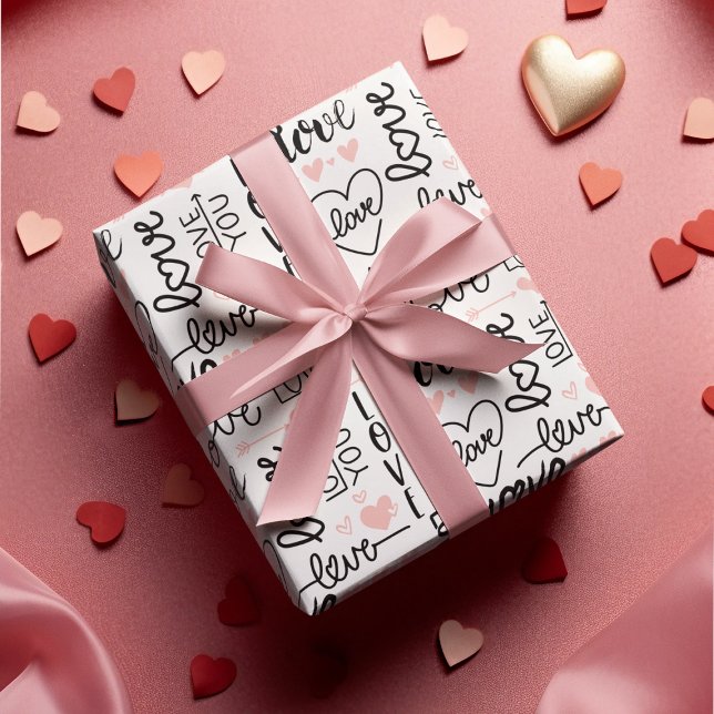 Fun Love Valentines Day Wrapping Paper Sheet (Creator Uploaded)