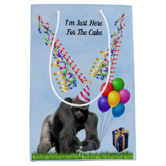 Fun Loving Gorilla Birthday Medium Gift Bag