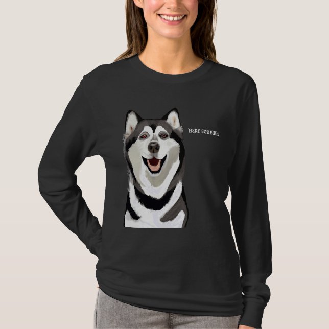 Fun Loving Husky T-Shirt (Front)