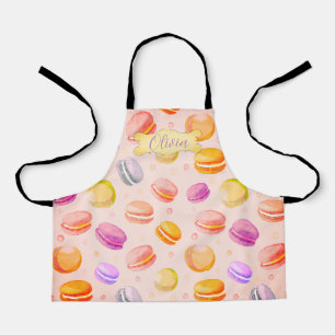 Fun Macaron Pattern apron Personalised