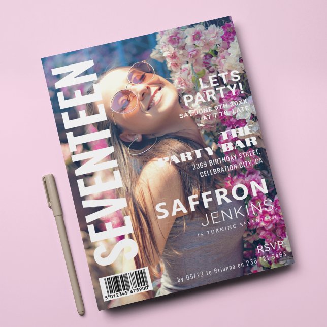 Fun Magazine Cover | Birthday Party Invitation (Creator Uploaded)
