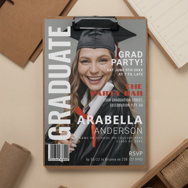 Fun Magazine Cover | Graduation Party Invitation (Creator Uploaded)