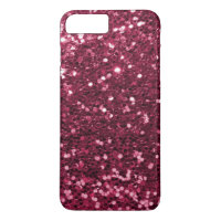 Fun Magenta Pink Faux Glitter Sparkle Print