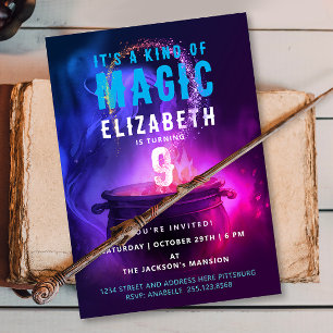 Fun Magic Purple Wicca Wizard Potion Brew Poison Invitation