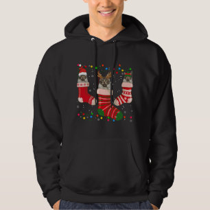 Fun Maine Coon Stocking Christmas Light Socks Xmas Hoodie